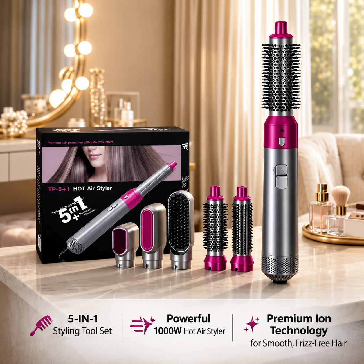5-in-1 Hot Air Brush Hair Dryer and Volumizer